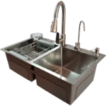 9230A LAVAPLATOS DOBLE ACERO INOXIDABLE