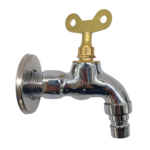 S005 GRIFERIA LLAVE CON CERRADURA PARA EXTERIORES CROMADA CORTA 1/2″ S05