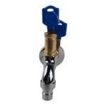 S004 GRIFERIA LLAVE CON CERRADURA PARA EXTERIORES CROMADA/DORADA 1/2″ S04