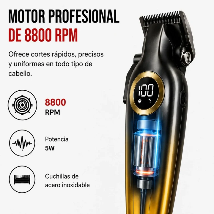 MaquinaPeluqueraNT-CP674_1__11zon Máquina Cortadora De Cabello Profesional Pantalla Led 8800 RPM Nano-Tec NT-CP674 B2B