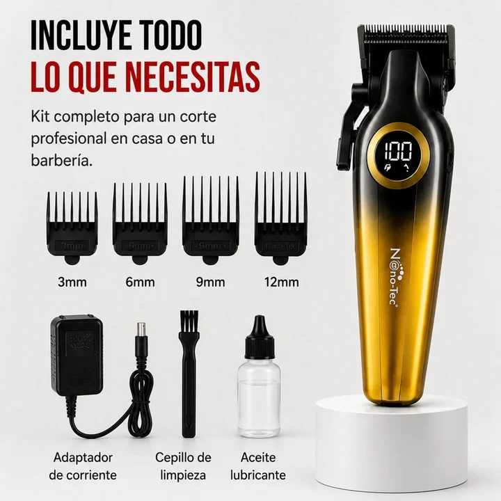 MaquinaPeluqueraNT-CP674_1__11zon Máquina Cortadora De Cabello Profesional Pantalla Led 8800 RPM Nano-Tec NT-CP674 B2B