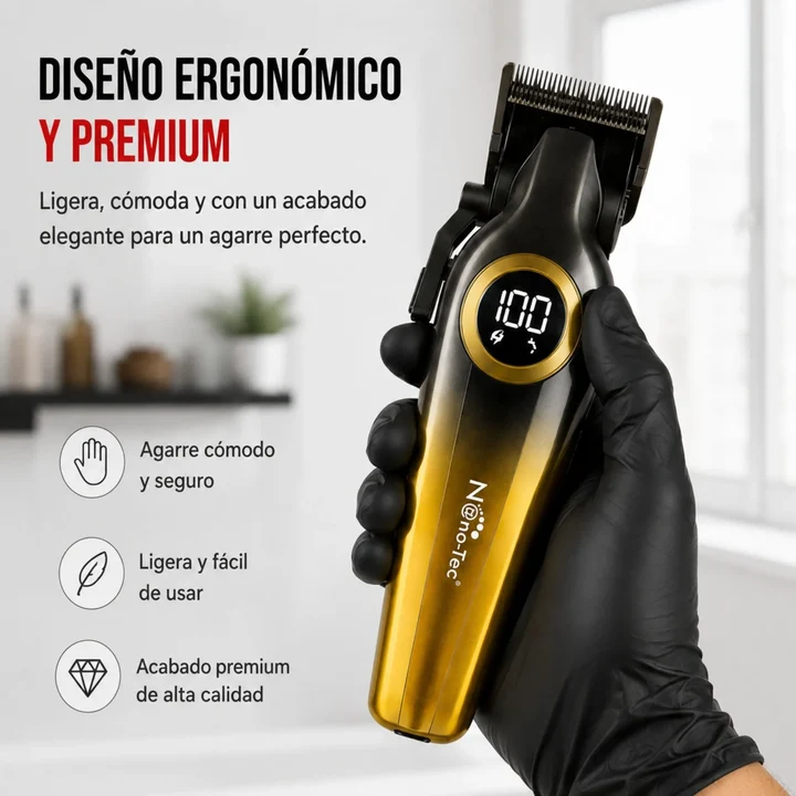 MaquinaPeluqueraNT-CP674_1__11zon Máquina Cortadora De Cabello Profesional Pantalla Led 8800 RPM Nano-Tec NT-CP674 B2B