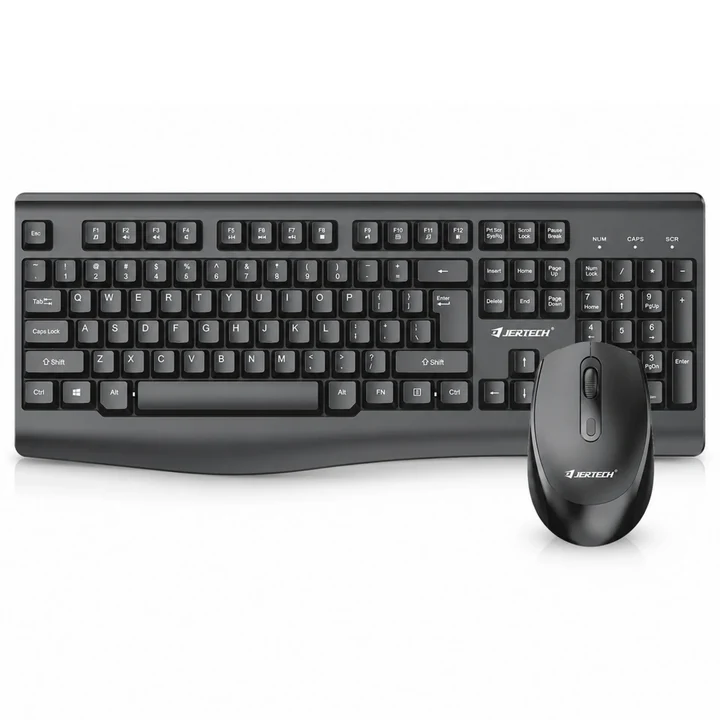 Combo Inalámbrico Teclado Con Reposamanos Y Mouse USB 2.4G Jertech KM500