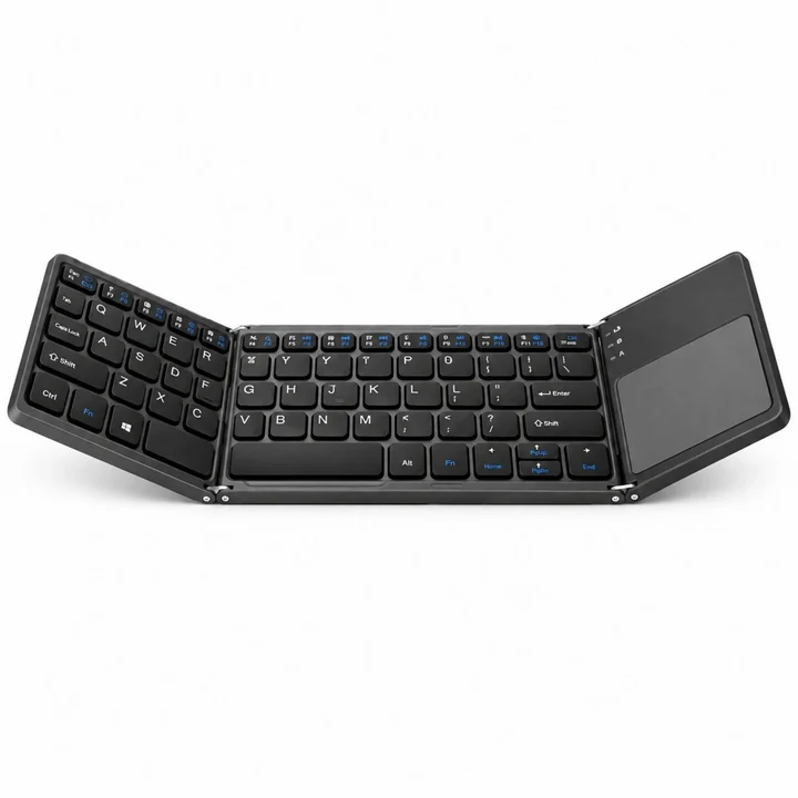 Teclado Plegable Bluetooth Slim Con Touchpad Integrado Y Teclas Suaves B033
